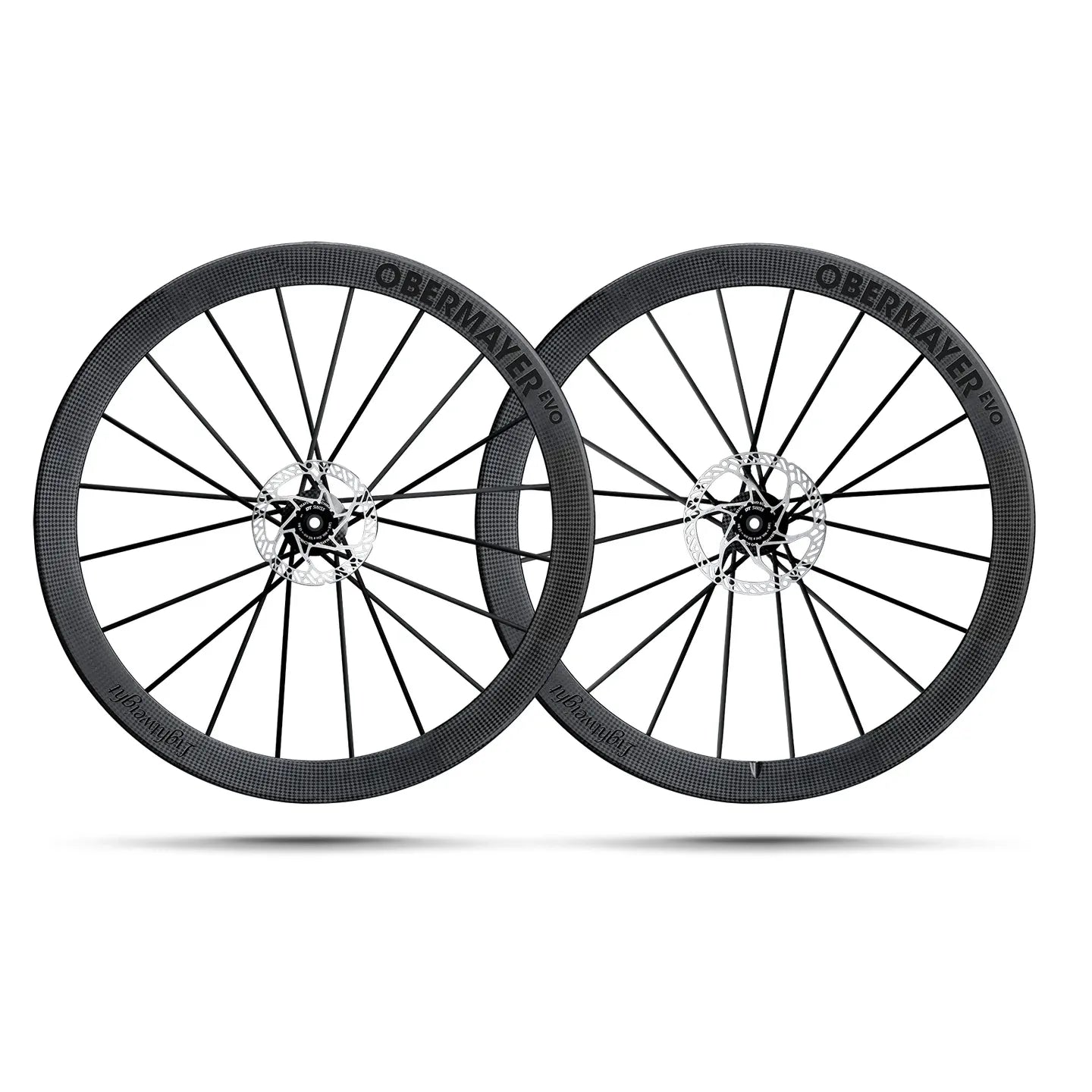 Lightweight OBERMAYER EVO Schwarz Edition - Coppia di Ruote in Carbonio