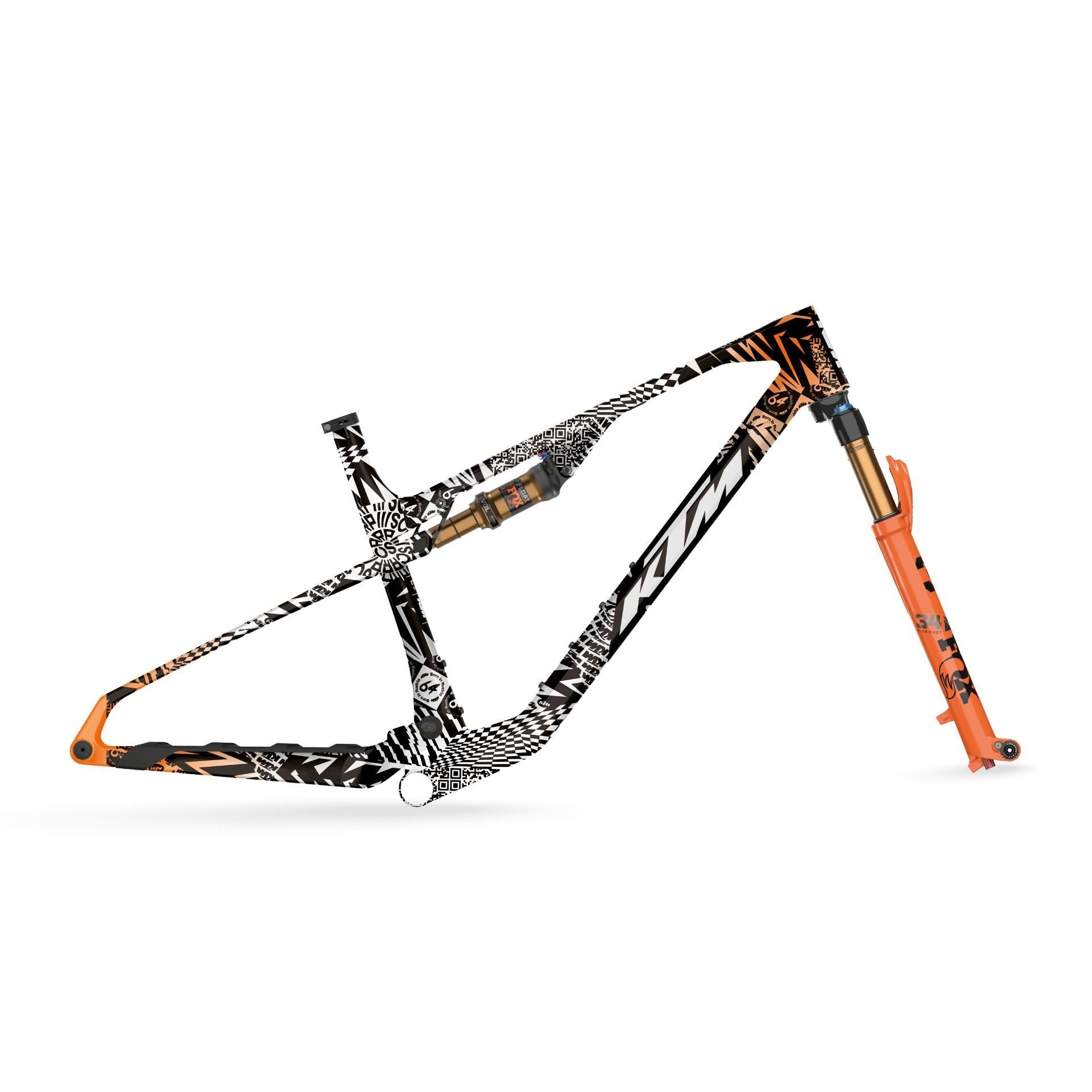 Scarp Exonic Mt Evo 3 - Kit Telaio KTM Fox Factory 34 120 mm - Carbon + White + Orange