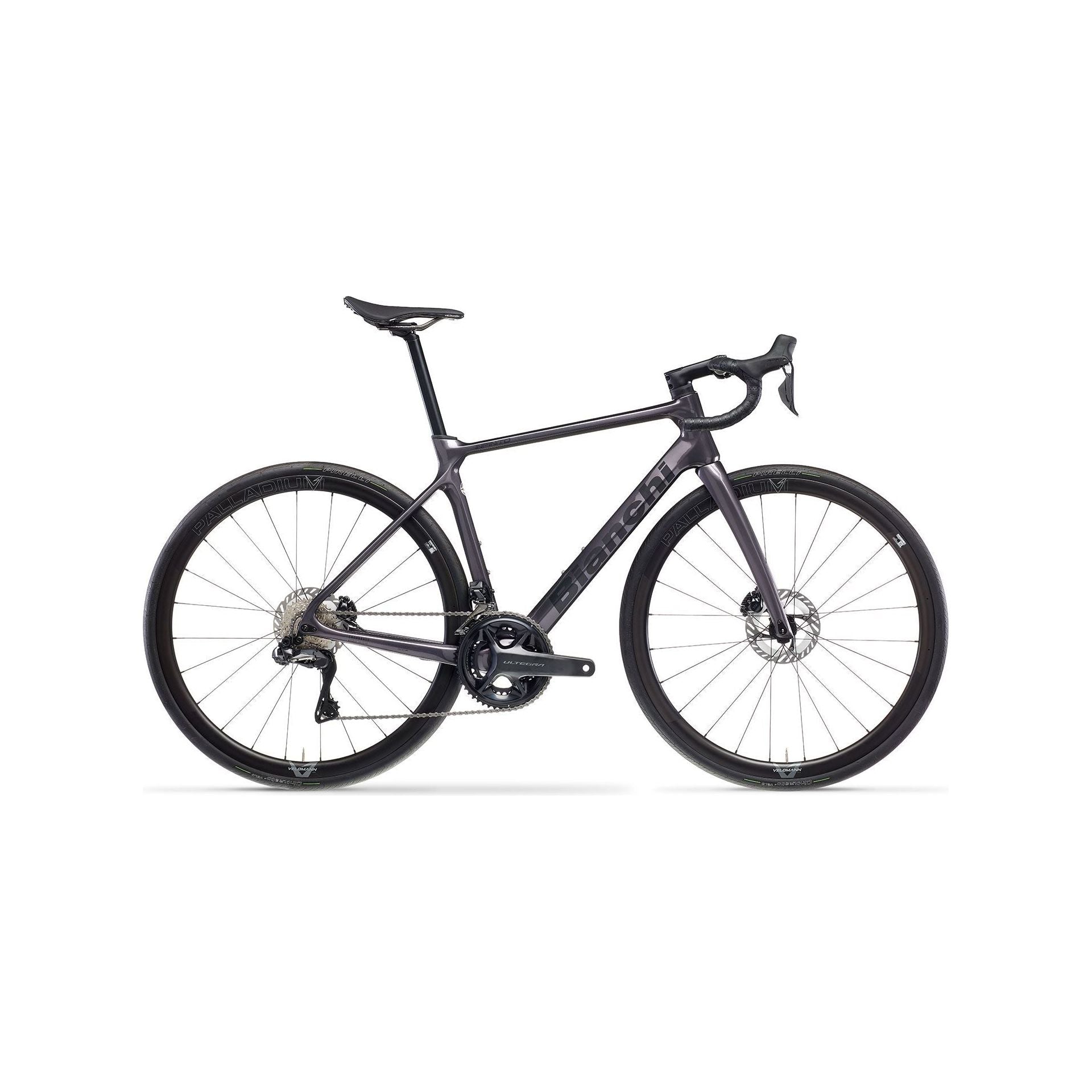 Bianchi Infinito 105 12V con cerchi in carbonio Velomann Palladium